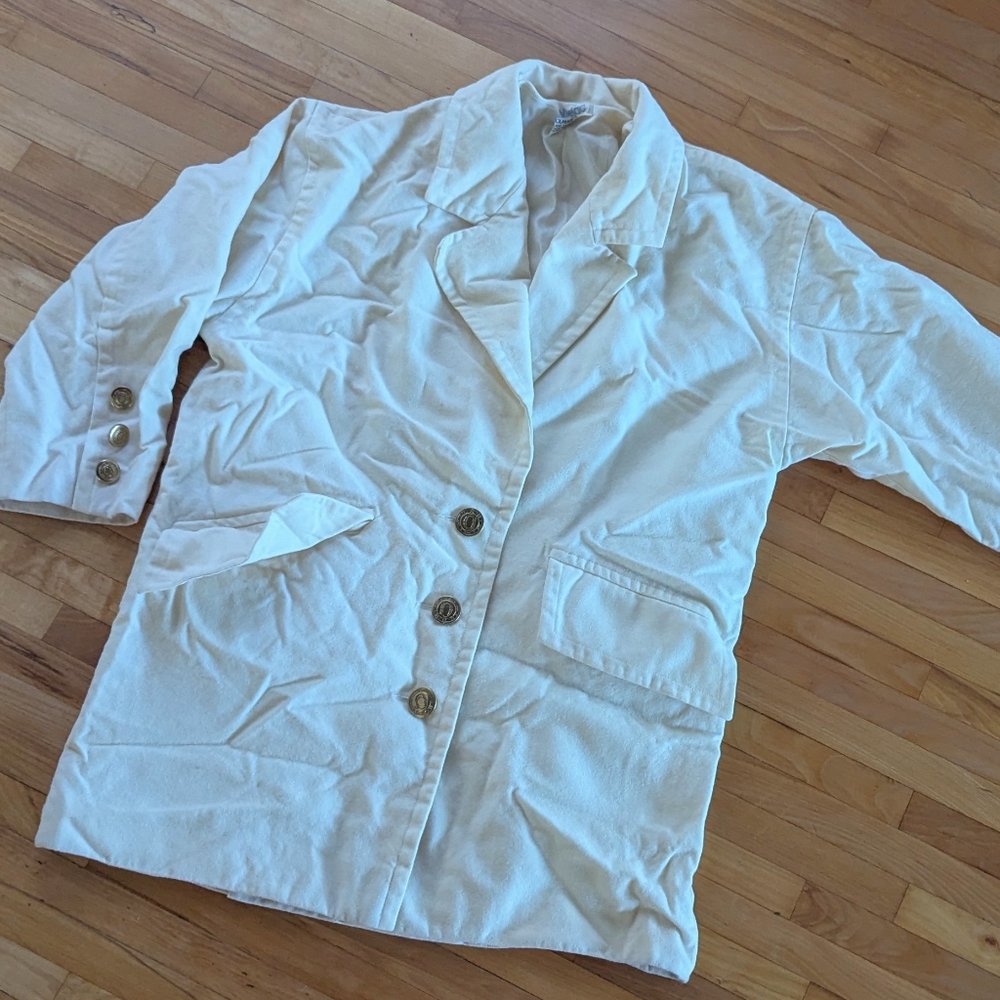 Dejac Paris wool jacket coat cream size s-m